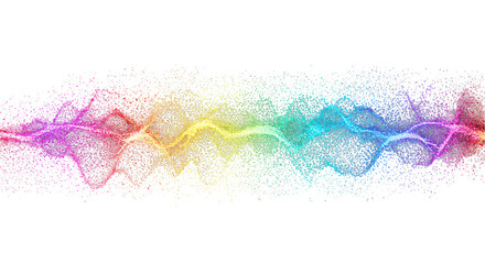Rainbow Particle Wave Abstract