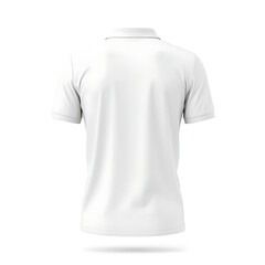 Polo shirt mockup front and back view, Realistic Short sleeve White Polo shirt template isolated on white background.
