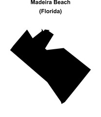 Madeira Beach (Florida) blank outline map