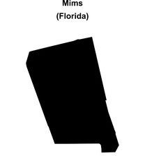 Mims (Florida) blank outline map