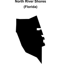North River Shores (Florida) blank outline map