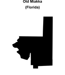 Old Miakka (Florida) blank outline map