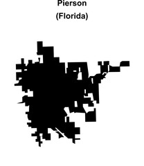 Pierson (Florida) blank outline map