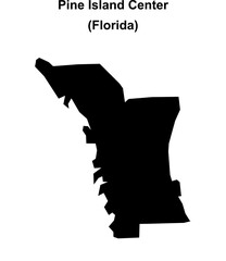 Pine Island Center (Florida) blank outline map