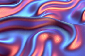 Abstract vibrant iridescent fabric folds.