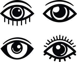 vector set of eye