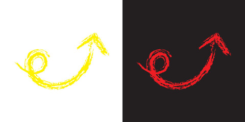 Obraz premium Brush painted arrow icon . Vector illustration .EPC 10/AI