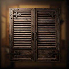 Wooden Shutters with Metal Hinge