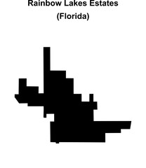 Rainbow Lakes Estates (Florida) blank outline map