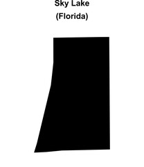 Sky Lake (Florida) blank outline map
