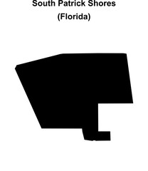 South Patrick Shores (Florida) blank outline map