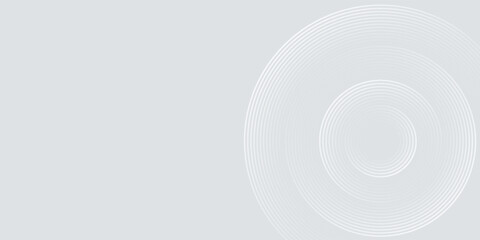 Abstract white glowing geometric lines on gray background. Modern shiny blue circle lines pattern. Futuristic technology concept. Suit for cover, poster, banner, brochure, header, website vector