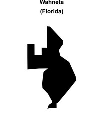 Wahneta (Florida) blank outline map
