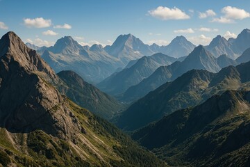 Majestic alpine mountain landscape.