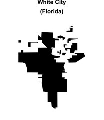 White City (Florida) blank outline map