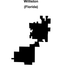 Williston (Florida) blank outline map