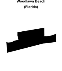 Woodlawn Beach (Florida) blank outline map