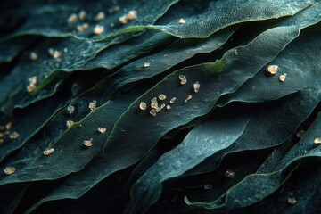 Obraz premium Macro shot of dried kombu seaweed underwater environment detailed natural texture photographic art
