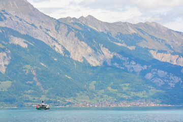 Obraz premium View of Iseltwald in Switzerland.