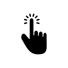 Obraz premium Hand cursor icon symbol for apps and websites. cursor sign and symbol. hand cursor icon clik