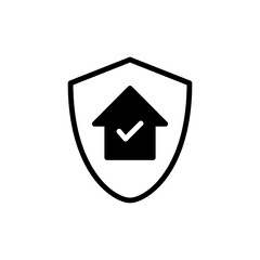 house insurance icon symbol for apps and websites. house protection sign and symbol