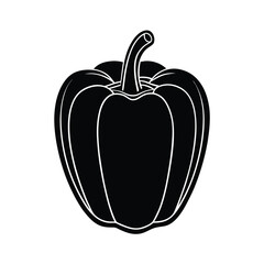 Bell pepper vector silhouette