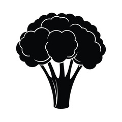 Broccoli vector silhouette