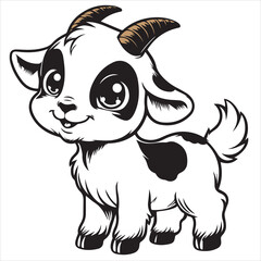 Obraz premium vector illustration of a goat