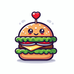 Vector Cartoon Burger