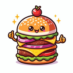 Vector Cartoon Burger
