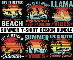 Summer graphic design .Summer t-shirt design Bundle. Vintage graphic design. Summer  t-shirt design.  Outdoor graphic design. Beach t-shirt design. Adventure graphic design. Retro Vintage  t-shirt des