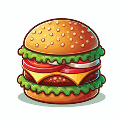 Vector Cartoon Burger