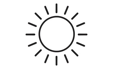 天気コンテンツ向け晴れアイコンイラスト