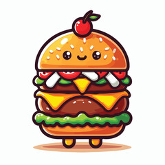 Vector Cartoon Burger