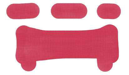 Abstract Red Shape isolated on transparent background, shape PNG 