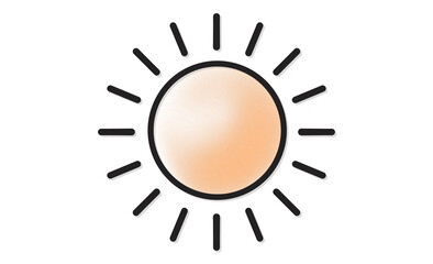 天気コンテンツ向け晴れアイコンイラスト