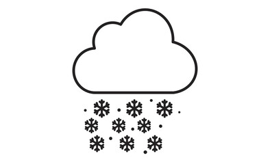 冬の天候を表す降雪アイコン素材