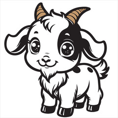 vector illustration of a goat