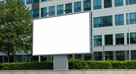 Obraz premium Blank Billboard in Cityscape