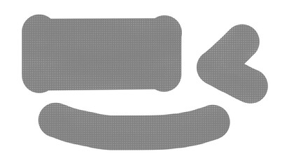 Abstract Gray Shapes isolated on transparent background