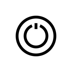 Power icon symbol for apps and websites. Power Switch sign and symbol. Electric power