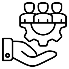 Management line icon