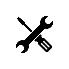 Repair tools icon symbol for apps and websites. tool sign and symbol. setting icon. Wrench and screwdriver. Service
