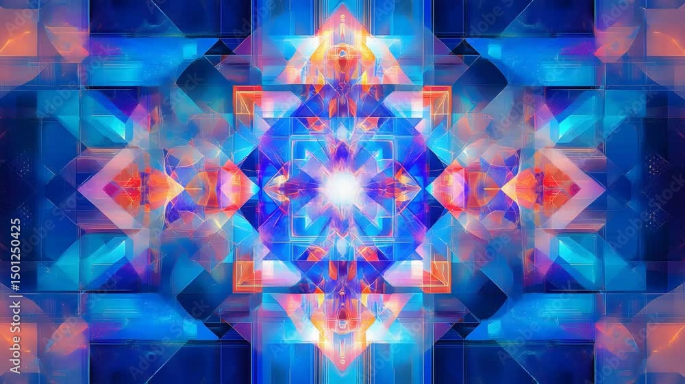 Poster vibrant and colorful abstract design with swirling patterns and dynamic shapes creating visual harmo