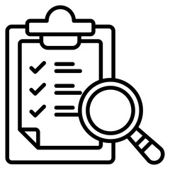 Evaluation line icon