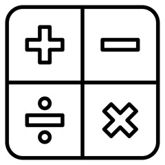 Obraz premium Mathematics line icon