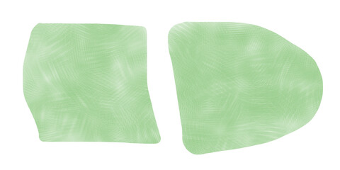 Abstract Green Shape Duo isolated on transparent background for Modern Artistic Projects, Green Texture, shape PNG 