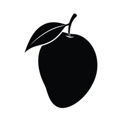 Mango shape vector silhouette