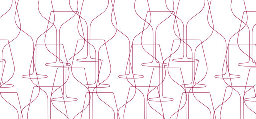 background pattern with line drawing of cups