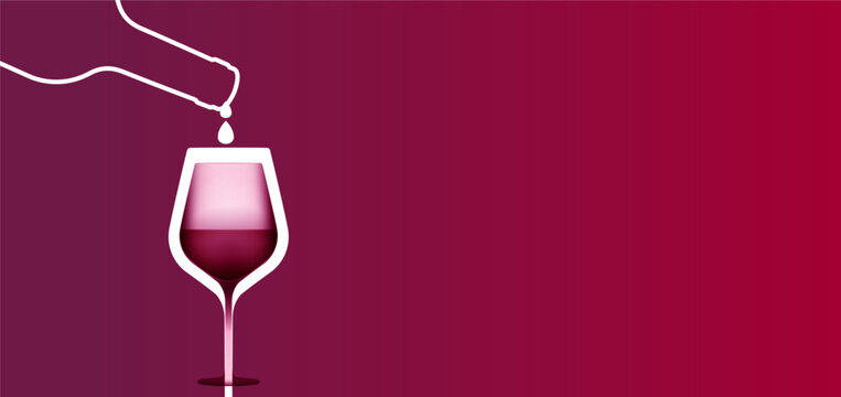 red wine banner - vector illustrations